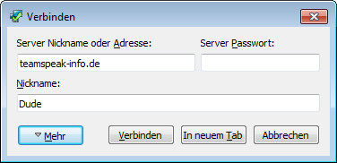 Teamspeak Domain Adresse anstatt IP und Port