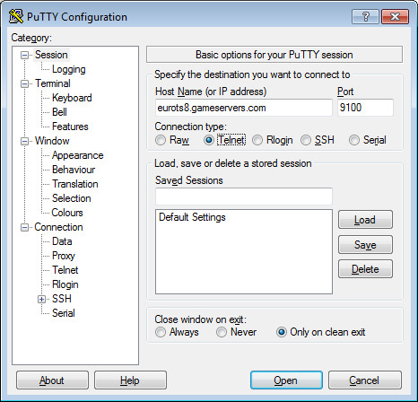 Teamspeak 3 Serverquery Login mit Putty