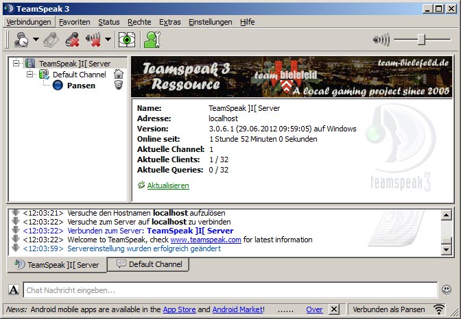 TS3 Server einrichten: Hostbanner